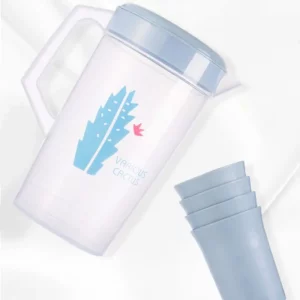 2000ml Large-Capacity Cold Water Jug With Cup Heat Resistant Household Teapot Kettle Beverage Storage Container Bottle - Image 5