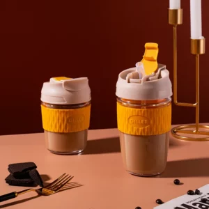 350/500ml Anti-scalding Coffee Mugs Office Glass Water Cup with Straw Large Direct Drinking Tea student - Image 5