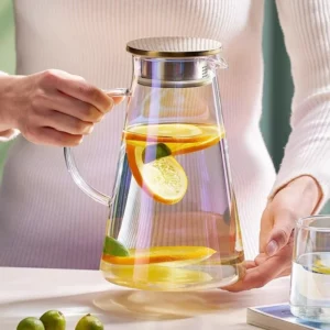 GIANXI Nordic Glass Water Bottle Set Large Capacity High Temperature Resistant Glass Kettle Home Classic Pure Color Juice Kettle - Image 4