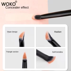 Small Iron Concealer Brush Angled Cream Foundation Concealer Makeup Brushes Oblique Angled Triangle Concealer Makeup Tools - Image 2