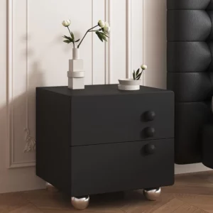 Solid Wood Bedside Table Minimalist Bedroom Storage Cabinet Minimalist Modern Decoration Floor Standing Bedside Small Cabinet - Image 3