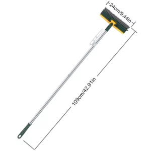 Floor Scrub Brush 3 In 1 Long Handle Adjustable Wiper Broom Tools Wall Corner Floor Scrape Brush Kitchen Bathroom Cleaning Brush - Image 3