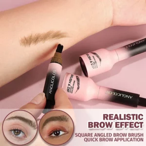 Wild Eyebrow Pencil Square Angled Brush Velvet 3D Brow Dye Cream Hairline Anti-smudge Waterproof Multifunction Eyebrow Tint Pen - Image 3