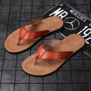 Simple Casual Flip Flops for Men Comfy Beach Sandals Summer Non-Slip Flats Indoor Outdoor Male Slippers Quick Dry Men's Slides - Image 4