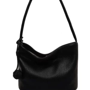 Korean Style Large Capacity Women Bucket Bags 2023 New Solid Color Soft Leather Handbag Casual Versatile Single Shoulder Bag - Image 5