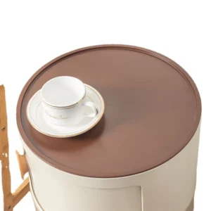 Nordic Round Bedside Cabinet, Modern Simple White Creative Small Cabinet, Mini Simple Gradient Plastic Side Cabinet - Image 6
