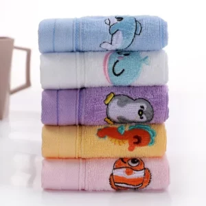 50CM*25CM Towels Baby Face Towel Soft Embroidered Absorbent Cotton Bath Towels for Newborn Kids Handkerchief Shower Stuff - Image 3