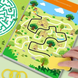Concentration Maze Training Book Reusable Practice Copybook Pen Control Training Magical Montessori for Kids Education Book - Image 4