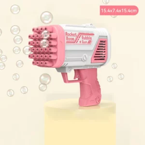 Popular electric bubble gun for children's toys 32 hole bubble machine electric bubble gun without battery bubble water - Image 4