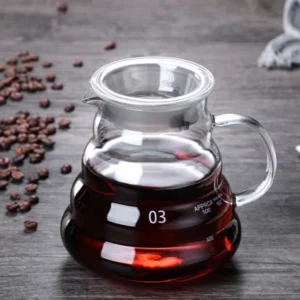 360/600/800ml Heat Resistant Coffee Pot Clear Glass Kettle Sharing Pot with Lids, Pour Over Coffee Espresso Maker Accessories - Image 2
