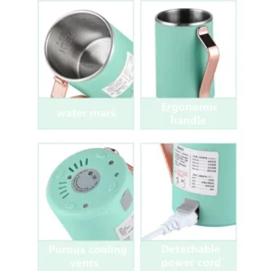 110V/220V Electric Kettle Portable Heating Cup Thermostat Heat Preserving Pot Electric Stew Cup Desktop Boiling Water Cup 450ML - Image 6