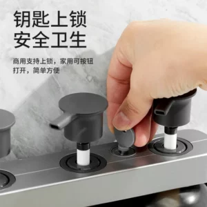 Three Head Hotel Wall Mounted Shampoo And Shower Gel Separate Bottles Refillable,Lockable Soap Dispenser,Bathroom Accessories - Image 2