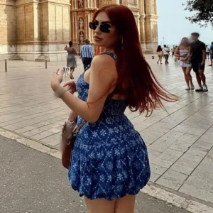 TRAFZA Summer New Fashion Woman Dresses Blue Sleeveless Backless Hollow Out Embroidery Zipper Female Beach Style Mini Dress - Image 6