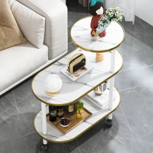 Sofa Side Table Modern Light Luxury Coffee Table Simple Solid Wood Furniture Living Room Storage Rack Corner Table Movable - Image 3