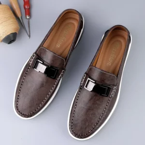 Summer Brand British Style Leather Mens Casual Shoes Designer Loafers Business Driving Shoes Formal Mocassin Men Walking Shoes - Image 2