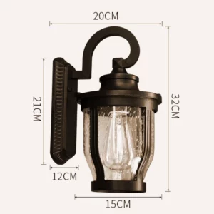 European-Style Aluminum Alloy Outdoor Wall Lamp Porch Aisle Furniture Balcony Gourd-Shaped Decorative Lighting Fixtures - Image 6