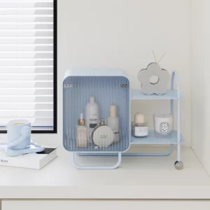 F35 Luxe Desktop Organizer Rack, Multifunctional Makeup Organizer, Multi-Tier Iron Storage Stand, Durable and Stable Storage - Image 2