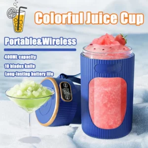 Electric Juicer 10 Blades Portable Blender LED Digital Display Small Juice Cup Rechargeable Wireless Household Milkshake Juice - Image 1