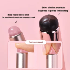Jelly Pink Nail Art Silicone Brush Reusable Mirror Powder Pigment Applying Manicure Tool Soft Q-elastic Smudge Nail Brush Stick - Image 3