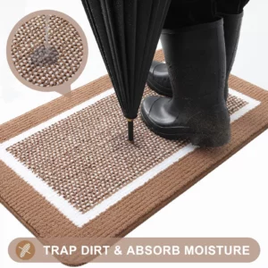 Olanly Household Foot Mat Family Kitchen Carpet Floor Indoor Mat Decor Absorbent Entrance Door Mat Dirt Resistant Anti-slip Rug - Image 4