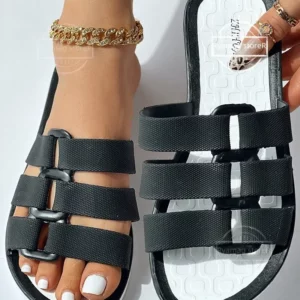 slippers women Buckled Strap Summer Beach Slippers Plastic Sandals Classic Clogs Women's Buckle Garden Slippers Quick-drying - Image 6