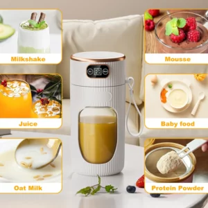Electric Juicer 10 Blades Portable Blender LED Digital Display Small Juice Cup Rechargeable Wireless Household Milkshake Juice - Image 3