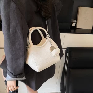 LEFTSIDE PU Leather Small Crossbody Bags Lady Shoulder Bag for Women 2025 New Short Handle Hand Bags Retro Chain Handbags - Image 3