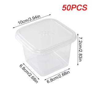 10/25/50pcs Transparent Cake Box Disposable Plastic Tiramisu Dessert Box Cups Bowls Container With Lids Salad Cupcake Gift Box - Image 6