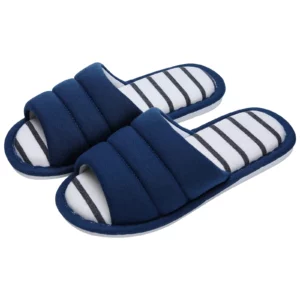 Crestar New Women Cotton Slippers Fashion Open-Toed Slippers Soft Memory Foam Home Shoes Female Breathable Bedroom Flat Slippers - Image 5