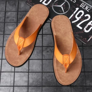 Simple Casual Flip Flops for Men Comfy Beach Sandals Summer Non-Slip Flats Indoor Outdoor Male Slippers Quick Dry Men's Slides - Image 5