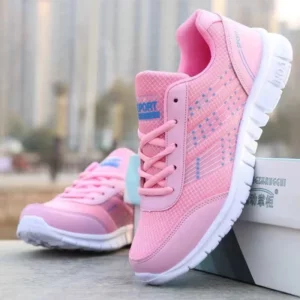 Spring and Autumn Ladies Daily Women's Shoes Casual Sports Korean Fashion Breathable Flat Bottom Running Light Travel Sneakers - Image 2