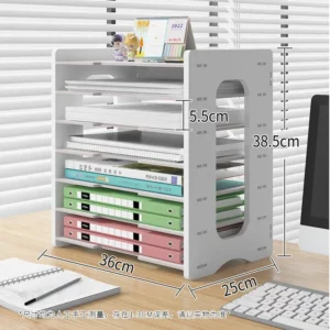 File Storage Box Multi-layer File Rack Office Supplies Complete File Frame Folder Storage Rack Desktop Files - Image 6
