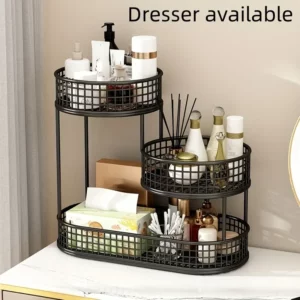 Multi Layer Kitchen Organizer Fruit Vegetable Shelf Bathroom Makeup Storage Desktop Dim Sum Storage Basket Kitchen Accessories - Image 3