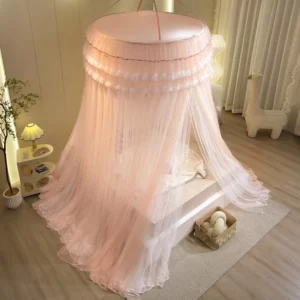 Elevated and Encrypted Suspended Ceiling Mosquito Net Three Door Princess Style Dome Floor To Ceiling Mosquito Net Beautiful - Image 5