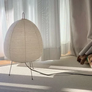 Art Rice Paper Lantern LED Table Lamp Tripod Floor Lamps Japanese Creative Home Decor Lights Living Room Bedroom Bedside Lamp - Image 2