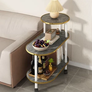 Sofa Side Table Modern Light Luxury Coffee Table Simple Solid Wood Furniture Living Room Storage Rack Corner Table Movable - Image 6