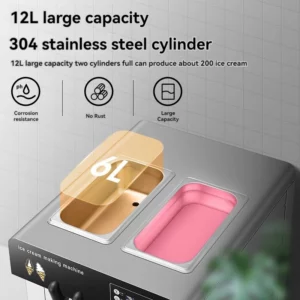 Ice Cream Maker Large capacity commercial desktop vertical export automatic sundae cone soft ice cream machine - Image 4