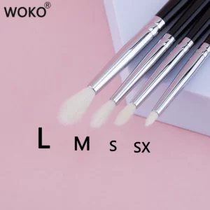Tapered Crease Brush Large Small and Medium-sized Crease Makeup Brush Eyeshadow Crease Makeup Tool 100% Goat Hair & Copper Tube - Image 3