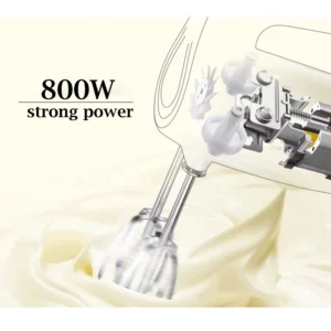 800W Electric Food Mixer Double Sticks Egg Beater Knead Dough 5 Speeds Kitchen Blender Cream Jam Pudding Milkshake Hand Mixer - Image 4