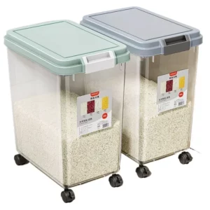 50-Pound Rice Bucket Insect and Moisture Proof Sealed Container Household Flour Food Organizer Large Capacity Grain - Image 6