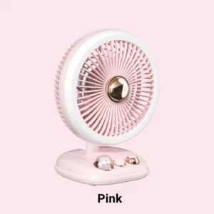 Portable Desk Fan Table Fan Stepless Speeds USB Fan With Built-in 4000mAh Rechargeable Battery And 3 Brigtness Night Light - Image 4