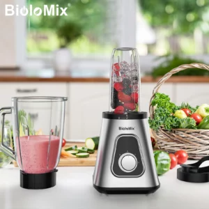 BioloMix 1300W Smoothie Blender with 1.5L Glass Jar, Personal Blenders Combo for Frozen Fruit Drinks, Sauces - Image 5