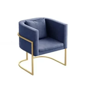 Nordic Simple Backrest Dressing Lounge Stool Light Luxury Negotiation Seats Bedroom Gold Makeup Chair Living Room Chair - Image 4