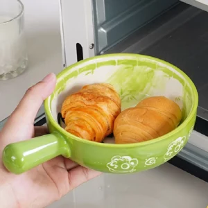 Kawaii Single Handle Ceramic Noodle Bowl, Cute Design, Large Bowl, Creative Restaurant, Flower Bowl, Home Decoration, Panda - Image 3