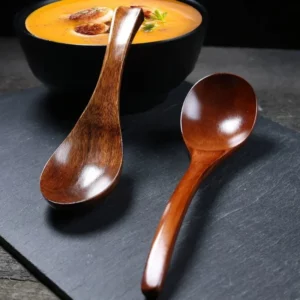 Wooden Spoon Long Handle Short Handle Soup Spoon Korean Kitchen Cooking Japanese Kitchen Utensils Ramen Spoon - Image 3