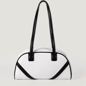 Simple PU Leather Women Shoulder Bags 2024 Korean Spliced Color Commuter Handbags Textured Zipper Underarm Bag - Image 3