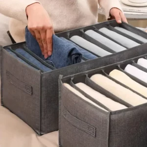Jeans Pants Storage Box Wardrobe Clothes Organizer Cabinet Drawers Organizer for Underwear Bra Socks T-Shirt Organizers storage - Image 1
