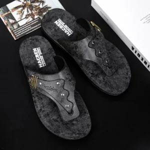 Slippers House Man Men's Flip Flops Men Original Brands Shoes Beach Water Shoes Genuine Mens Slipper Man Luxury 2024 Flip-flops - Image 4