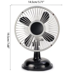 5.7'' Multifunction Oscillating Table Fan 2-Speed USB/AA Battery Powered Desk Fan Retro USB Fan for Bedroom Living Drop Shipping - Image 4