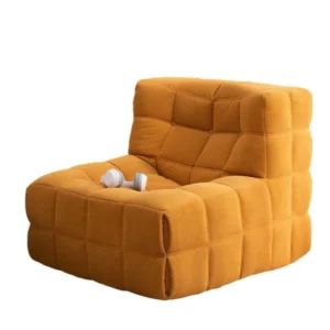 X&D Lazy Retro Corduroy Waffle Sofa Simple Modern Living Room Balcony Designer Casual Sofa Chair Caterpillar Sponge Relax Sofa - Image 5